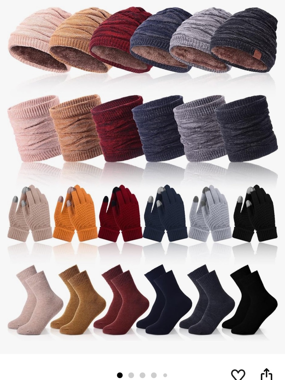 24 Pieces Winter Accessories